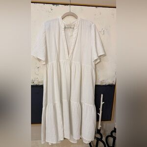 Kallie Flowy Dress from Anthropologie in Ivory/White.